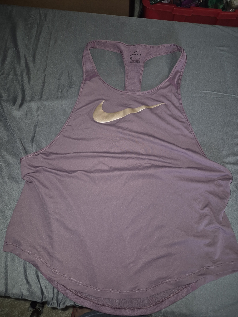 Nike Dri-FIT Racerback Tank - Lavender with Gold Swoosh